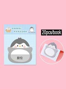 8 Pieces/Set Of Cute Cartoon Animal Pattern Sticky Notes, Creative Stand-Up Sticky Notes, 20 Sheets Per Sheet, 160 Sheets In Total, Christmas Gifts Or Prizes, School Supplies, Back To School