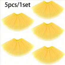 1pc/5pcs 3-Layer Neon 80s Women's 30cm Tutu Princess Tutu Skirt Birthday Party Tutu Dress Up Tutu Skirt Holiday Carnival Costumes. Valentine's Day Accessories