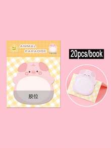 8 Pieces/Set Of Cute Cartoon Animal Pattern Sticky Notes, Creative Stand-Up Sticky Notes, 20 Sheets Per Sheet, 160 Sheets In Total, Christmas Gifts Or Prizes, School Supplies, Back To School