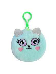 1 Stück 2025 Neuer runder Cartoon Plüsch Anhänger Buch Einhorn große Augen süßes Notizbuch Kinder Taschenbuch - Verschiedenfarbig - Übersicht 11