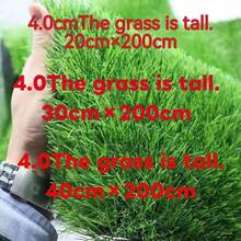 2.5厘米厚，无粘性人造塑料草坪，适用于庭院和屋顶装饰，塑料材质，高度2.0厘米，人造草坪地毯，仿真草坪，宠物草坪垫，室内外家居装饰，常绿人造草坪 - 綠色 - 查看 19