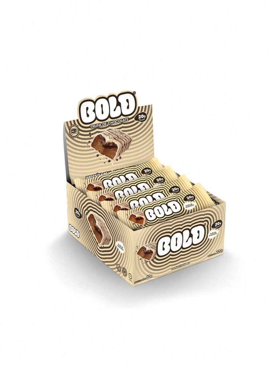 Barra de Proteína BOLD Snacks Trufa de Chocolate (20g de Proteína) - Caixa com 12 unidades - Outros - Visão 1
