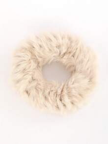 1 pieza Diadema de piel de conejo de unicolor casual, versátil para el hogar, el transporte diario, accesorios para el cabello de mujer de todas las estaciones, bandanas de invierno, diademas de invierno, envolvente cálido para la cabeza