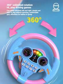 20*19.5*6厘米仿真汽车方向盘，男孩模拟驾驶玩具，驾驶游戏方向盘，儿童玩具，方向盘赛车游戏，仿真汽车音乐方向盘，室内婴幼儿早教益智玩具，可固定在桌子或门上进行模拟驾驶，节日/生日礼物，适合3-12岁儿童