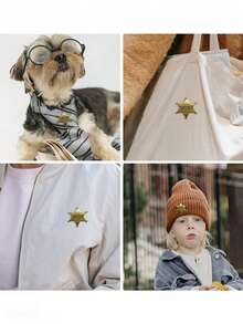 1pc Fashionable & Personalized Wolf Head Design Simple Suit Collar Pin & Brooch Popular In Europe And America