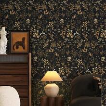 1 Rolle, Retro-Stil selbstklebende Tapete, elegantes Blumenmuster, wasserdicht und feuchtigkeitsbeständig, rückstandsfrei ablösbar, geeignet für Schlafzimmer, Wohnzimmer, Kamin, Treppe, Büro Hintergrundwand, Schrank Schublade, Inneneinrichtung Dekorations Aufkleber Wandtapete Wanddekoration Badezimmer Dekoration