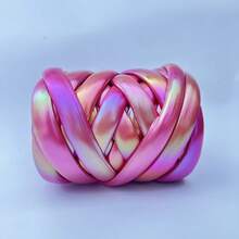 500g 1PC Polyester Fiber Thick Super Bulky Chunky Yarn Hand Knitting Woven Thread, Ideal For Christmas Gifts - DIY Hand-Knit Giant Yarn For Basket, Blanket, Carpets & Festive Presents - Multicolor - View 18