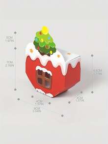 10 Stücke faltbare Geschenkboxen mit Fenster und Weihnachtsmann - rote & grüne Weihnachtsparty Dekorationen, einfach zusammenzubauen Cut Out Süßigkeitenboxen für Weihnachten, stabile Papierverarbeitung für Feiertags-Leckereien, Kleinigkeiten, Dekor - ideal für Zuhause, Büro oder Klassenzimmer Partys, saisonale Behälter für Leckereien, festliche Designs, leichte Verpackung, Behälter für Leckereien, Heimdekoration