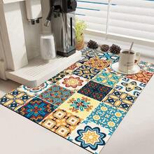 Ein Boho-Stil bedruckter Abtropfmatte mit personalisierten Mustern. Die neue saugfähige Küchen-Abtropfmatte hat eine farbbeständige Oberfläche mit weichem und angenehmen Griff. Maschinenwaschbar für einfache Reinigung.