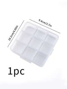 1pc Transparent 9-Grid Children's Accessory Storage Box, Girls Hair Accessory Organizer, Delicate Storage For Baby Hair Clips & Ties, Multi-Functional Hair Accessory Organizer - Multicolor - View 6