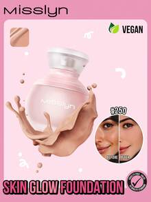 Misslyn Fondotinta opaco illuminante - Fondotinta opaco leggero resistente al sudore, controllo dell'olio, copertura totale, minimizzazione dei pori, impermeabile, anti-sbavatura, fondotinta liquido leggero, adatto per trucco Y2K, feste, spiaggia, viaggi, campeggio, all'aperto, regalo, ragazza di moda rosa, cosmetici per il nuovo anno, ruolo, miglior viaggio, vacanza, campus colorato, scuola, atmosfera affascinante, capodanno cinese, vegano, senza crudeltà