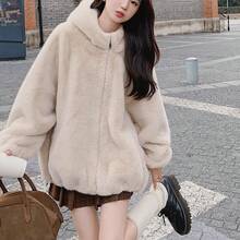 Women's Fur Coat, Fluffy And Fluffy Faux Fur Coat, Boa Parka, Winter Outerwear, Cold Weather Jacket, Warm