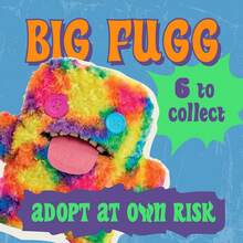 Spin Master Big Fugg 系列搞笑丑陋怪物，17 英寸大型毛绒玩具，另类毛绒娃娃，类似人类的牙齿，大而负责，有趣的娃娃，是送给孩子和收藏家生日圣诞节的完美礼物 - 黃色和粉紅色 - 查看 7
