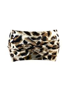 1/4pcs Bohemian Style Women Sexy Leopard Print Criss-Cross Headband - Made Of High Elastic, Moisture-Wicking Premium Fabric With Fashionable Sexy Leopard Print Pattern - Suitable For Outings, Daily Wear And Home Accessories Women Scarf Fall Hair Band Winter Hair Accessories For Women For Vacation Outfits Woman