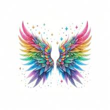 1/2/3pcs Colorful Angel Wings Stickers - Heat Transfer Patches, Suitable For DIY Customization On T-Shirts, Shirts, Pillows, Hoodies, Jeans, Backpacks And Canvas Bags