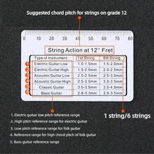 吉他弦距尺、PVC乐器测量尺、电吉他配件、古典贝斯测量工具、不锈钢弦规、琴颈尺 - 彩色 - 查看 3