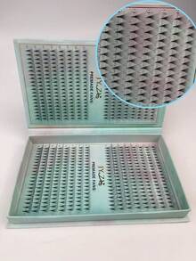 640 Stücke doppelseitige große Box 14D spitz zulaufende Wimpern 0,05 mm, einfach zu natürlichen, voluminösen und verlängerten Wimpern zu stylen