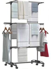 Tendedero Plegable de Acero Inoxidable con 6 Niveles |   Secador de Ropa Resistente y Compacto |   Diseño Plegable para Ahorro de Espacio |   Ideal para Interior y Exterior |   Fácil de Usar - 1 - Ver 2