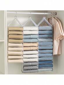 Bolsa de almacenamiento colgante de rejilla múltiple, organizador de armario plegable, estantería divisora para el hogar para pantalones, cajón, organizador de armario, bolsa acolchada para debajo de la cama, caja organizadora, bolsa contenedora de ropa para el hogar, dormitorio, organizador colgante para armario, organización y almacenamiento, contenedores de almacenamiento, organizador colgante para armario, dormitorio, artículos esenciales, para almacenamiento de ropa interior, sujetador, calcetín, pantalón, vaquero, camiseta, vestido