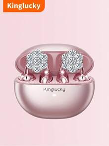 Kinglucky Clip-On Earbuds, Open-Fit Wireless Bluetooth 5.4 Headphones With Microphone, 50-Hour Battery Life, Noise Cancelling, Waterproof, Sports Earbuds, Comfortable For Workouts, Compatible With IOS And Android Phones, Gaming Headset With Speaker And Microphone, Holiday, Valentine's Day, Christmas Gift, Essential For Autumn/Winter Vacations, Camping Trips, Travel Accessories - 菱花 - 查看 2