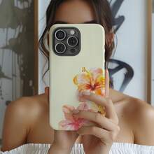 Tropical Floral Flower Phone Case Cute Hibiscus Phone Case Summer Hawaiian Girly Aesthetic Compatible With IPhone 16 15 14 13 12 11 Pro Max