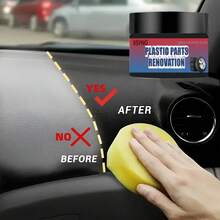 [Transparent Care Wax] Suitable For Various Colors Of Car Interiors And Tire Care, Long-Lasting Care Repair Wax | Car Interior Tire Repair And Maintenance Paste, Plastic Parts Repair Rubber Strip Repair And Scratch Repair, Bright Coating Agent
