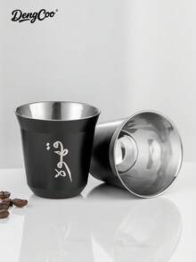 Dengcoo 1 件阿拉伯咖啡杯 - 双层不锈钢杯、迷你杯、胶囊咖啡杯、茶杯、饮水杯、真空隔热杯 - 阿拉伯咖啡杯 - 查看 6
