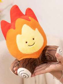 1pc Cute Campfire Plush Doll, Realistic Flame Plush Doll For Girls And Boys, Tabletop Flame Plush Decor