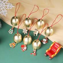 20 piezas Campanas de viento de Navidad, adornos de campanas de viento, decoraciones navideñas, coronas, regalos, timbres decorativos, pequeños regalos creativos, recuerdos de fiesta, decoración del hogar, decoración de habitación de invierno