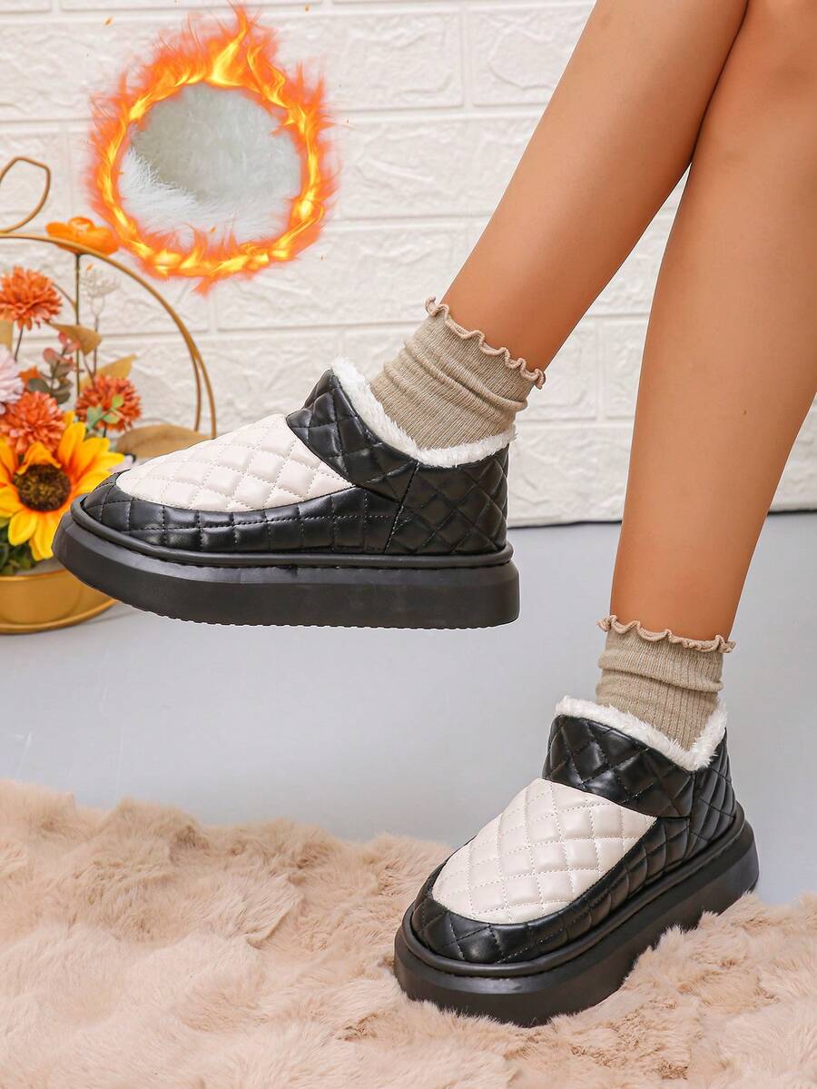 Nuevas pantuflas de peluche beige de caña alta para invierno, para uso diario y exterior, con talón completamente cubierto, forro cálido, tallas 36-45, pantuflas de interior