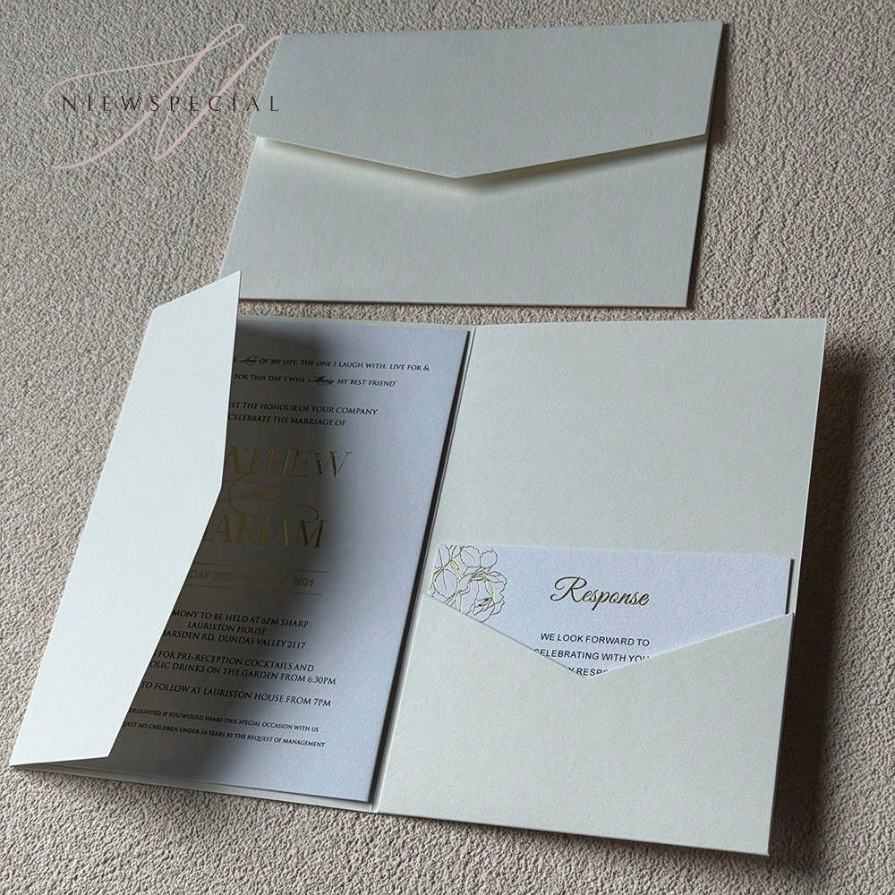 Wedding invitation card, tri-fold, foldable, invitation cards for engagement and birthday 15 and Emad, simple invitation cards, en...