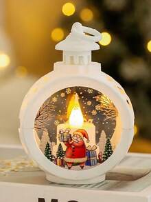 Lanternes décoratives de Noël, Père Noël, Bonhomme de neige, Décorations de Noël, Lumières décoratives d'intérieur/extérieur, Alimentées par batterie - Multicolore - Voir 13