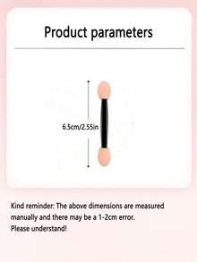10支装双头眼影刷、化妆刷、乳胶化妆刷、唇膏刷、遮瑕刷、双头眼影棒、高光刷、化妆工具 - 彩色 - 查看 8