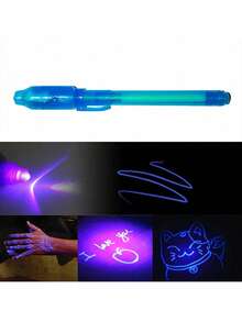 隱形筆 UV 隱形筆 隱形書寫 燈光閱讀 魔術 UV 消失墨水標記筆 適合男孩女孩 UV 螢光筆 用於秘密信件與兒童聖誕 - 彩色 - 查看 7