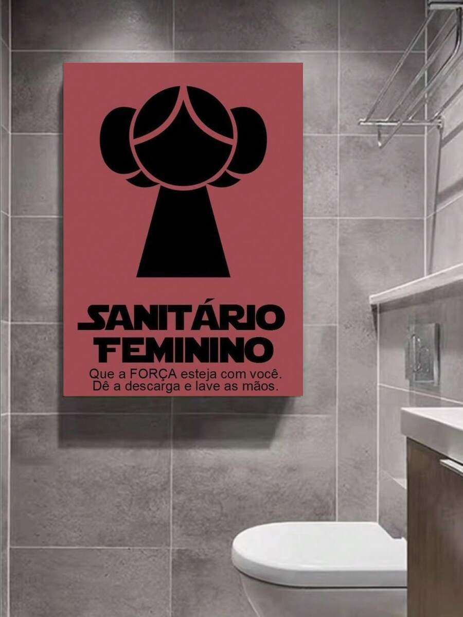 Funny Bathroom Decorative Sign/Frame Pop Art Fun Lavatory - Image 6 - View 1