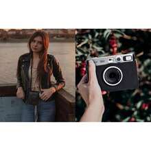 Free Shipping    For Fujifilm  Mini EVO Instant  Hybrid  PU  Bag Accessories With  Strap & Screen  (Vintage Brown) - 玫瑰金色 - 查看 2