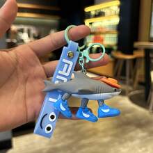 1pc New Italian Brainrot Animals Tralalero Tralala Keychains For Accessories Funny Sigma Skibidi Rizz Cat Silly Meme Keyrings Fans Friends Gifts