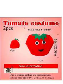 2pcs Non-Woven Fabric Role-Playing Costume + Hat Masquerade Ball Pumpkin Costume And Hat Combination Set, Suitable For Various Festival Party Outfits, Halloween