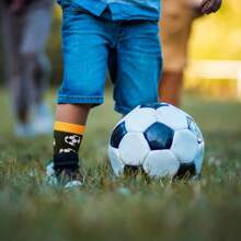 5 Pairs Crazy Novelty And Fun Children's Football Socks Children's Football Socks Children's Day Gifts For Girls And Boys Gifts For Football Lovers Suitable For Boys And Girls To Wear In All Seasons Boys And Girls Novelty Mid-Tube Socks - Multicolor - View 4