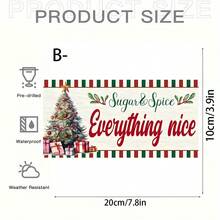 1 PIEZA Cartel de madera colgante de Feliz Navidad - Tablero de madera estilo rústico con decoración festiva - Encanto universal de porche invernal para fiesta de bienvenida, decoración de fiesta y decoración navideña exterior