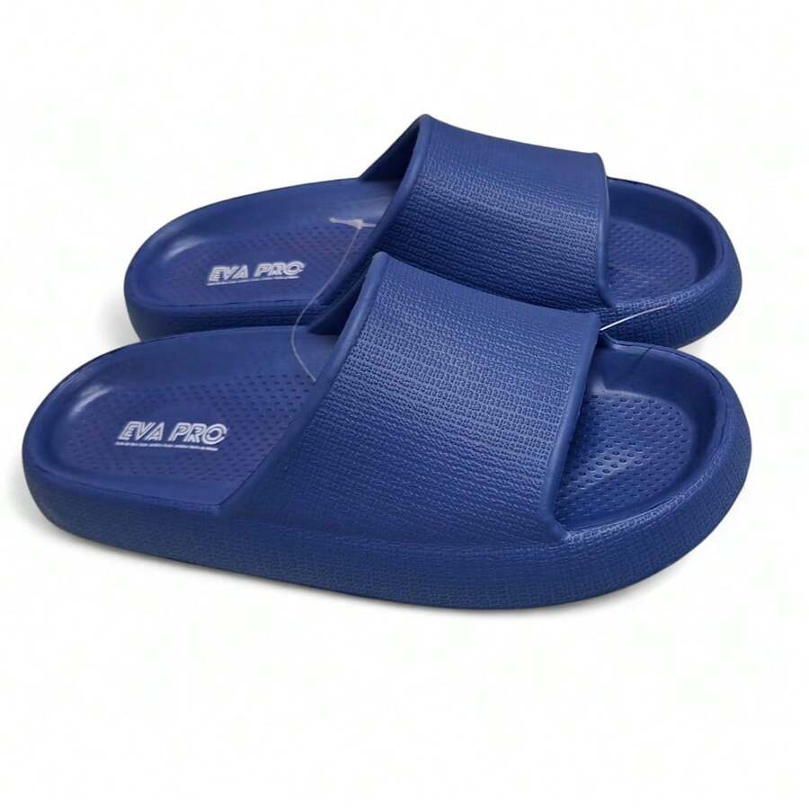 Sandalia de EVA Liso Playa Abertura Sandalia para caballero Vacaciones - Azul Marino - Ver 1