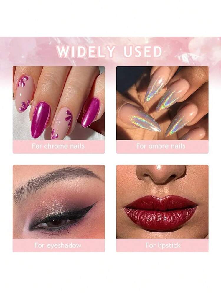 10/20/50Pcs Nail Art Brush Double Sided Chrome Pink Black Multifunctional Nail Brush Nail Powder Applicator Sponge Sticks Nail Supplies Equipment Coloring Tool - Pink - View 6