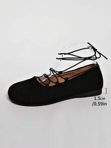 Women's Round Toe Flat Soft Bottom Casual Shoes, Versatile Solid Color Elegant, Fashionable Vacation, Neutral Sports, Preppy, Party, Commute, Basic, Beach, Bohemian, Casual, Cute, Punk, Retro, Wedding, Business, Party, Outdoor, Sexy, Chinese Retro Style, Lolita, New Chinese Retro Style, Y2K, Gothic, Western, Street, Cute, Western Wedding, Chinese Wedding, Nightclub, Workwear, Criss-Cross, Drawstring Flats, Beach, Holiday, Wedding, Office, Home, Gym, Outdoor, Spring, Summer, Autumn, Winter
