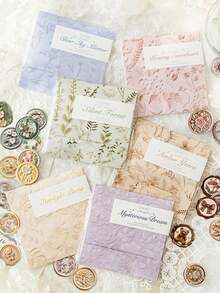 MOCARD 20 szt./opakowanie naklejek z wytłoczonym pieczęcią lakową, kreatywne naklejki estetyczne w stylu vintage, materiały do kolażu dekoracyjnego DIY, prezenty świąteczne, spersonalizowane artykuły papiernicze do scrapbookingu szkolnego