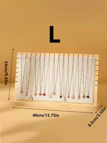 1件竹木可拆卸项链展示架锁骨链首饰挂架项链展示拍摄道具架返校 - 彩色 - 查看 21