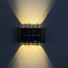 4/6 Stücke Solar betriebene 10 LED Auf- und Abwärts Beleuchtung Konvexe Wandleuchte, Outdoor Garten Hof Dekor Wegbeleuchtung, geeignet für Garten, Hof, Blumenbeet, Innenhof