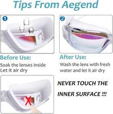 Gafas De NatacióN,Sebami Gafas Para Nadar ProteccióN UV Antivaho Gogles Para Natacion Gafas De NatacióN Ajustables Para Adultos, NiñOs - BLANCO - Ver 6