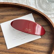 1 chiếc kẹp tóc nữ thời trang bằng acrylic, thiết kế phẳng, hình bầu dục 9.8cm, kẹp tóc đuôi ngựa thấp kiểu lò xo, phụ kiện tóc tối giản, phù hợp với tóc ngắn bồng bềnh, dùng hàng ngày, quà tặng ngày lễ, kẹp càng cua, phụ kiện đội đầu, phụ kiện tóc cho nữ, ghim cài tóc - Nhiều màu - Xem 8