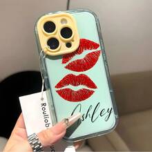 Funda con diseño de labios rojos, color sólido, rosa suave con collage y texto en inglés, compatible con phone 16, 15 Pro y Plus. Resistente a golpes, agua y caídas. Modelo L241. Funda texturizada con luces y gatos. Estilo vintage. Funda con diseño de animales. Funda con diseño de mármol. - Amarillo - Ver 6