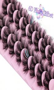 Eyelashes Mink Lashes Fluffy Natural Look False Lashes Wispy Full Eye Lashes 8D 20 Mm Long D Curl Strip Eyelashes Pack 10 Pairs Reusable Fake Eyelashes That Look Like Extensions By Goddvenus - ColorC - 查看 2